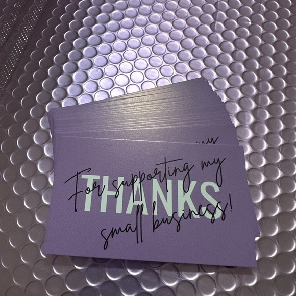 LAST SET Purple Metallic Bubble Mailers, Purple Burlap Bags, & Thank You Cards - Picture 5 of 5